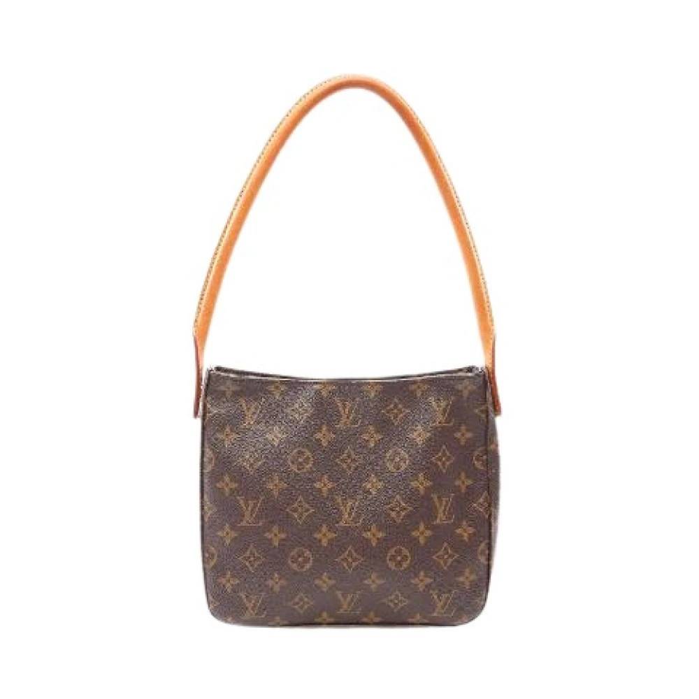 Louis Vuitton Vintage Pre-owned Looping MM Monogram Skuldertaske - Vintage - Dame - Brun - ONE SIZE - Uld