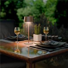 LED bordlampe med solar - bronze