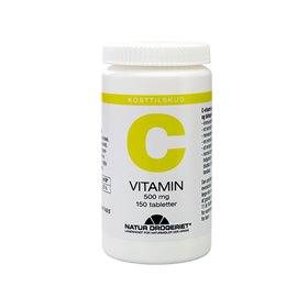 Natur-Drogeriet C vitamin 500 mg. - 150 tabletter Bedst før 10/10-26