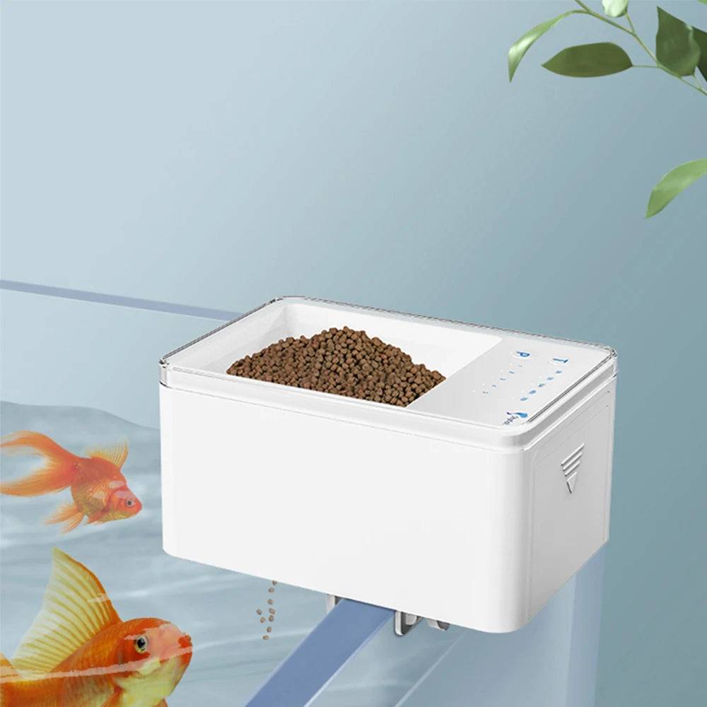 Intelligent Timed & Quantitative Automatic Fish Feeder — Ornamental Fish Food Dispenser - Fish feeder / L (L)