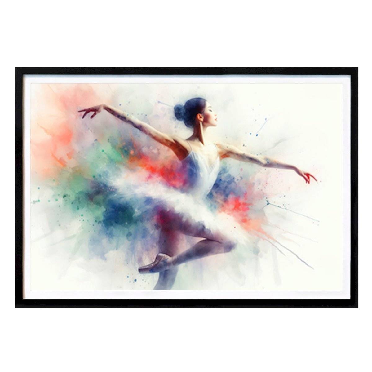 Grace in Motion: En dans av färger - Poster av NOBELART - Porträtt