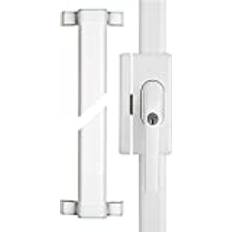 ABUS Fenster-Zusatzsicherung FOS650 AL0125 - Stangenschloss mit Druckzylinder, gleichschließend - ABUS-Sicherheitslevel 10 - 73003 - Weiß
