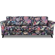 Ekerö 3-sits soffa i blommigt tyg - Eden Parrot Black