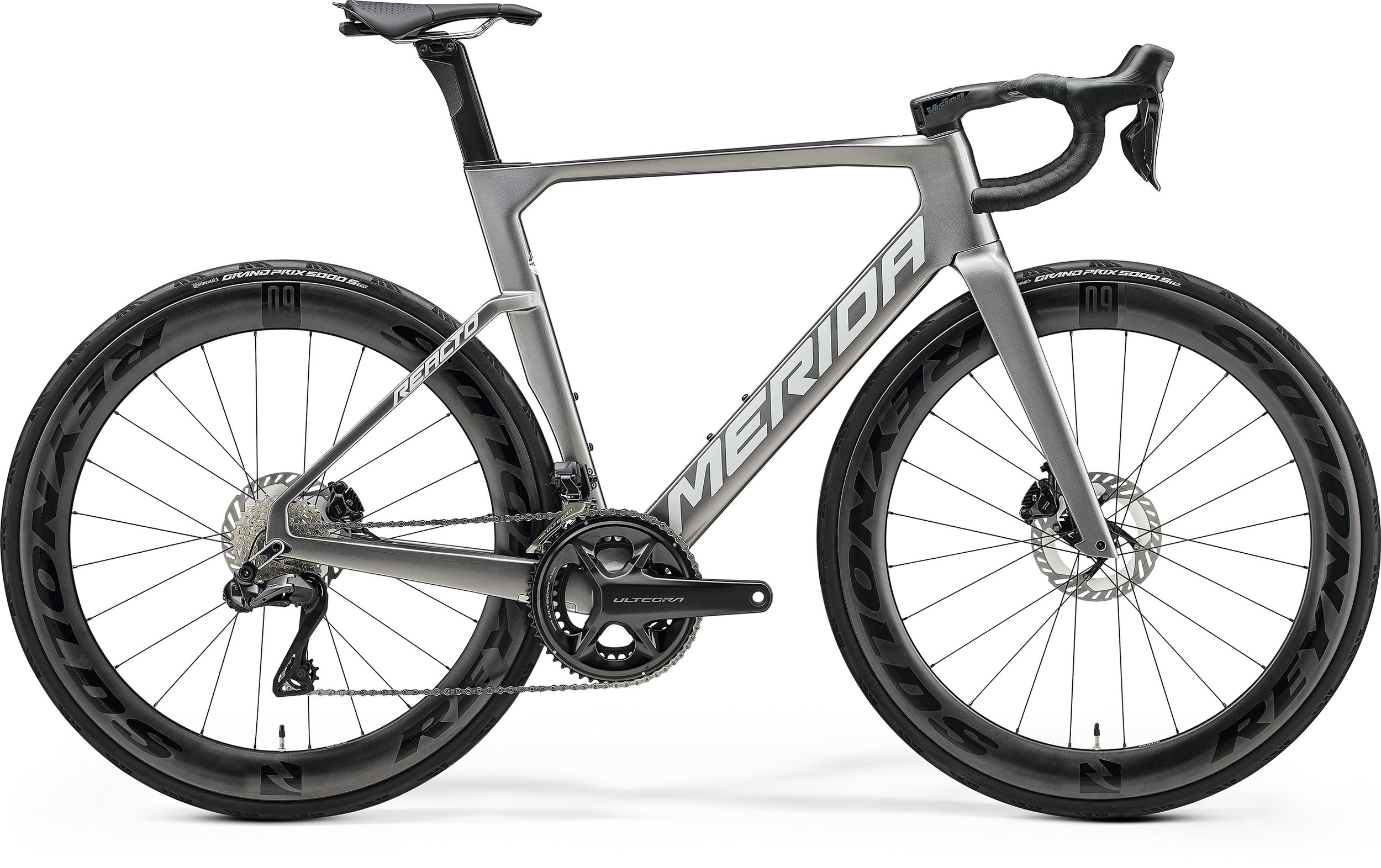 Merida Reacto 8000 2025 - Shimano Ultegra Di2 2x12sp - Reynolds AR 60 Expert DB - 106 / M / Gunmetal Grey