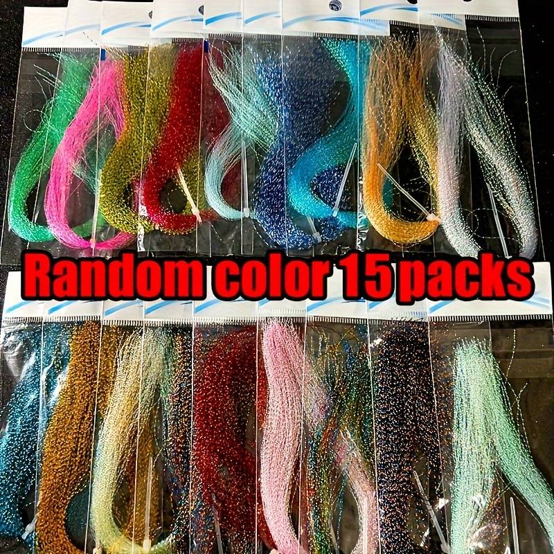 15 Packs Fly Tying Kit, Fly Tying Materials Fly Making Materials Spiral Jig Tying Kit Fishing For Outdoor Fishing Accessory, Random Color