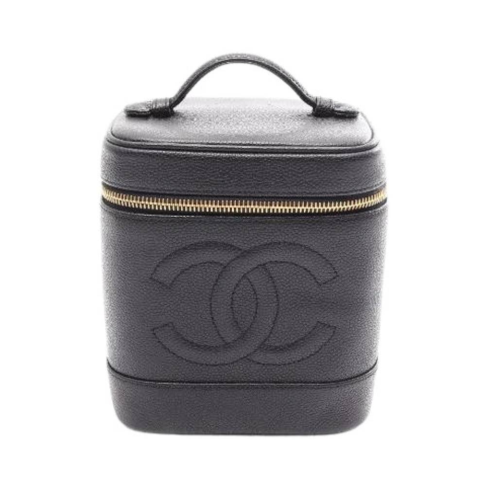 Chanel Vintage Pre-owned Coco Mark Grained Calf Handbag - Vintage - Dame - Sort - ONE SIZE - Læder