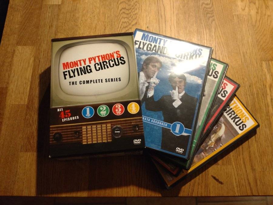 Monty Python DVD-samling: Flying Circus, Meningen med Livet, Ett Herrans Liv,