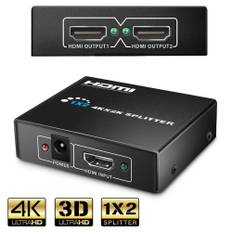 HDMI splitter - 1080p Fuld HD - Med strömkabel - Svart