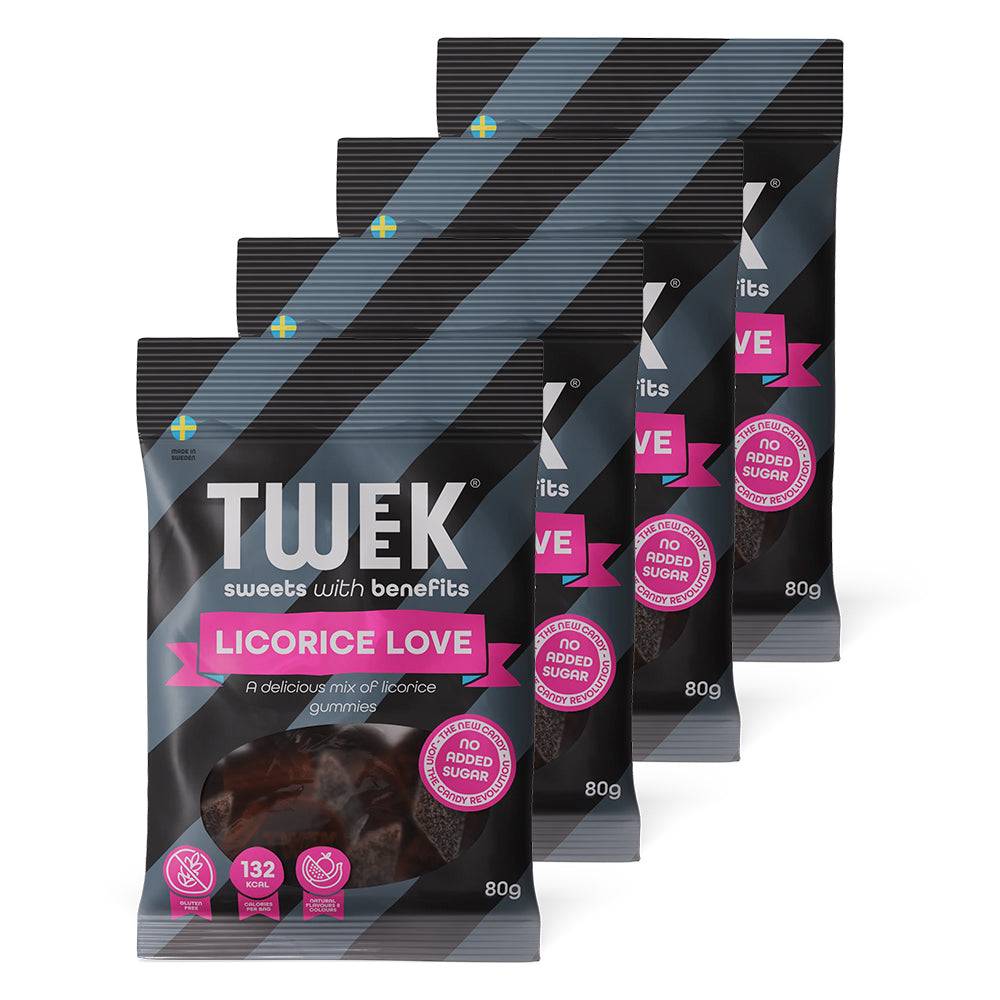 TWEEK Candy - Licorice Love (4x80g) - Snack