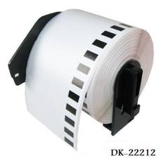 Brother DK 22212 hvid filmtape (plastiktape) endeløse baner kompatible labels i 62mm x 15.2m.