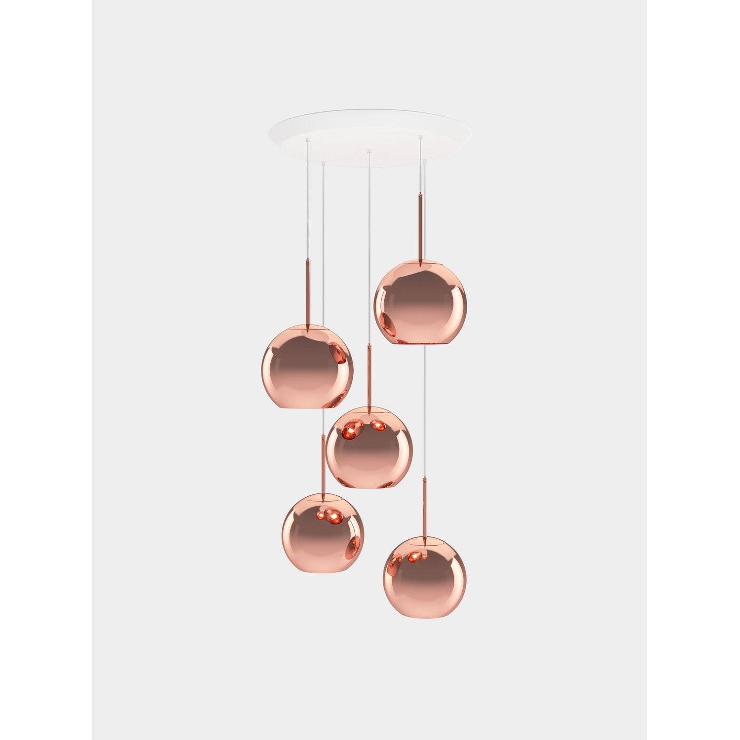 Tom Dixon - Copper Rund Pendelsystem With LED