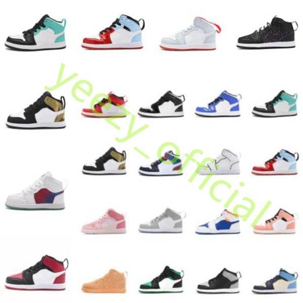 Jumpman 1 Mid basketball shoes kids youth students sneaker big child Junior toddler casual sport shoes skateboard trainers retro sneakers US
