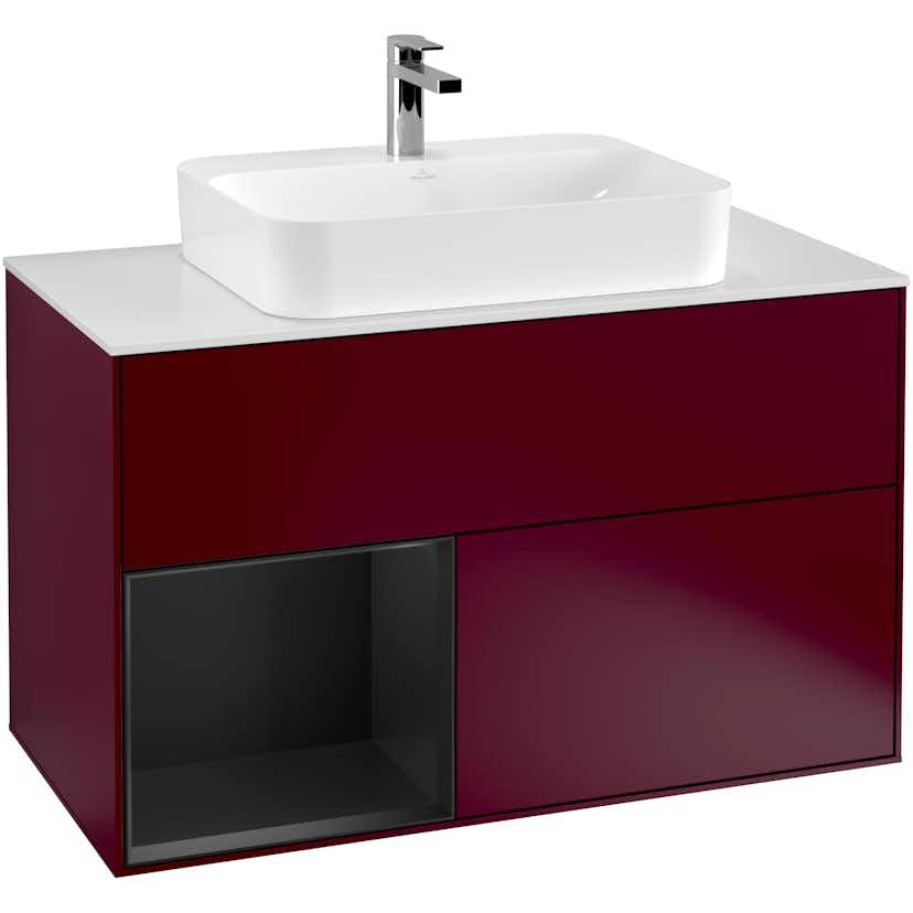 Tvättställsskåp Villeroy & Boch Finion med 2 Lådor Hylla och Bänkskiva för Ytmonterat Tvättställ