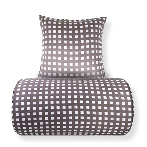 Bambu dubbelt bäddset 240x220 cm - 100% bambu - Grå rutig.
