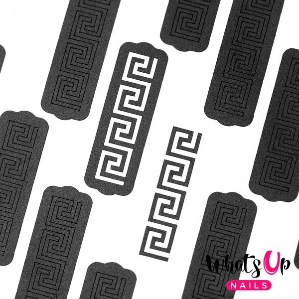 WV074 Greek Stencils, 2 ark, (40 stk) Whats Up Nails