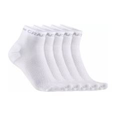 Craft CORE Dry Mid 5-Pak Sokker Str. 43-45 Hvid - Svedtransporterende og Komfortable