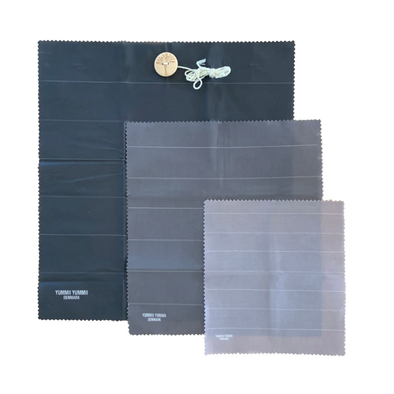 Beeswax bivoks-wrap, 3-pak firkantede (Small, Medium, Large)