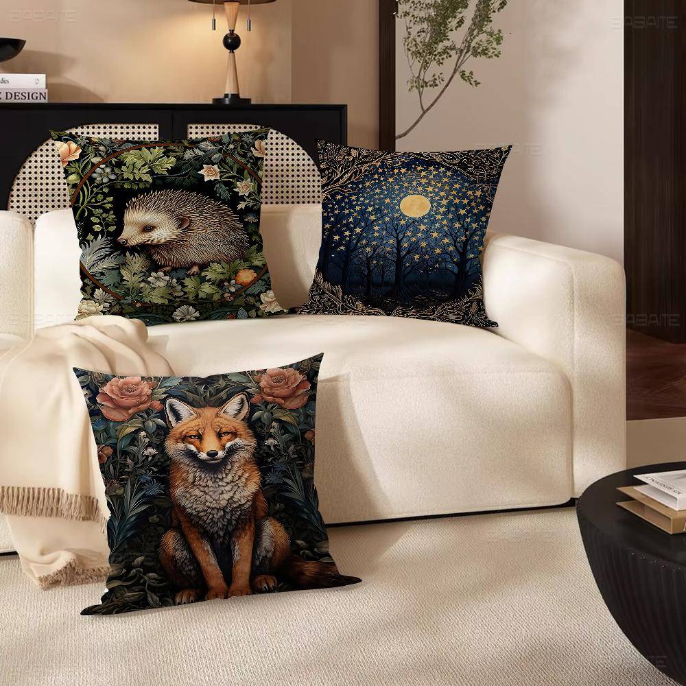 Neutral William Morris Kudde Anime Kudde Soffsäng Huvudkudde Överdrag Kuddfodral 45x45 Cm Mode