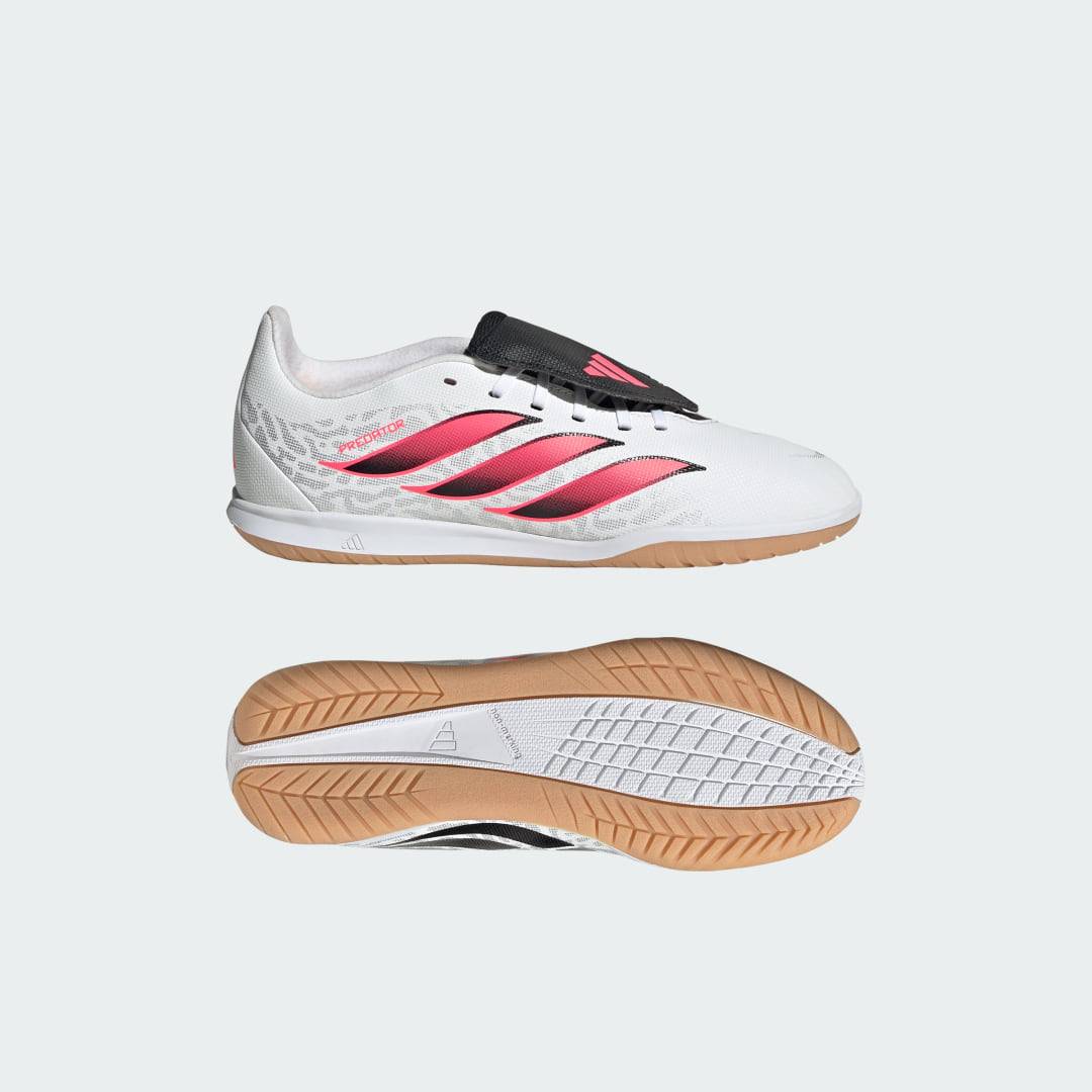Predator Club Fold-Over Tongue Sala Indoor Football Boots Kids - Cloud White / Solar Turbo / Core Black - 35