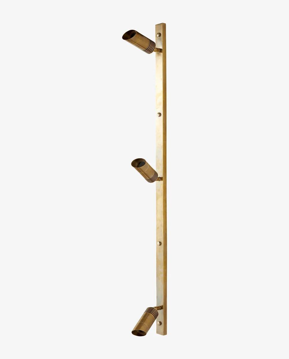 Nordal, BRAGI vägglampa med tre spotlights – mässing