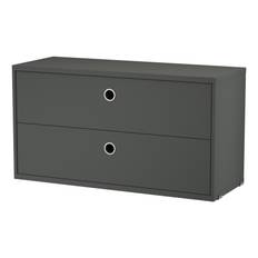 String Skåp/2 lådor 78x30 - Mörkgrå