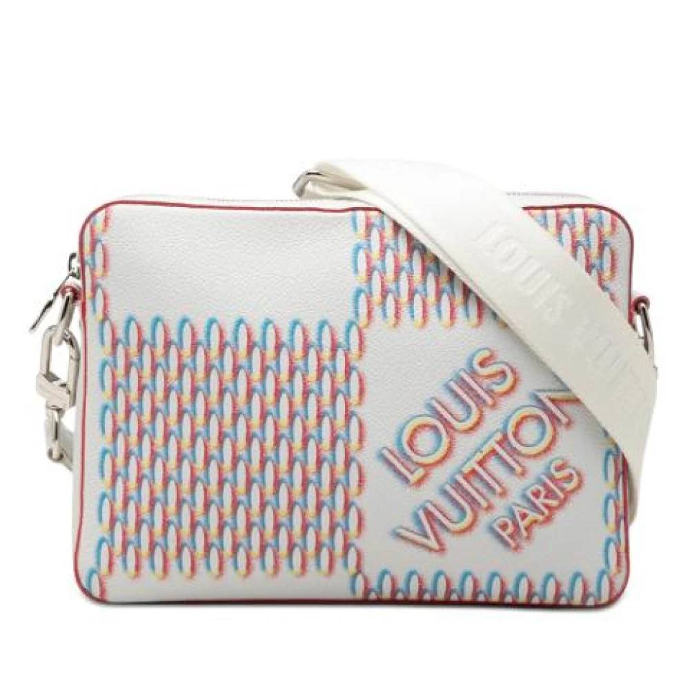 Louis Vuitton Vintage Pre-owned Trio Messenger Bag - Vintage - Dame - Hvid - ONE SIZE - Uld