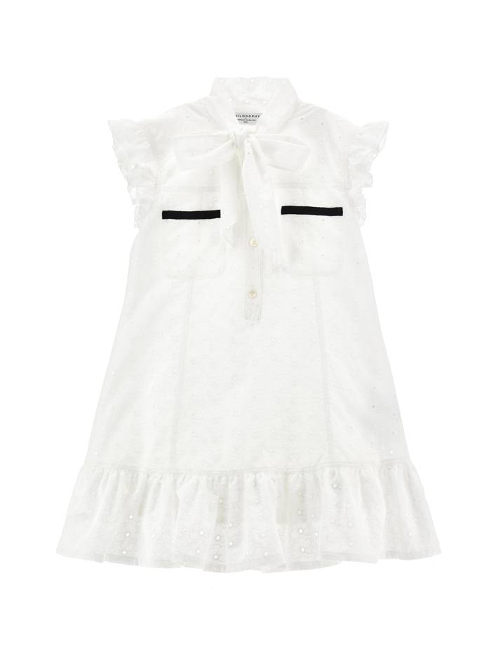 PHILOSOPHY DI LORENZO SERAFINI KIDS  Sleeveless Sangallo Dress