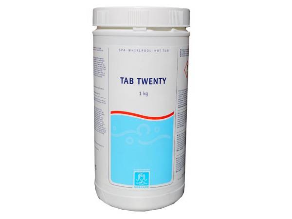 Spacare Tab Twenty 1 kg - langsomt opløseligt klortabletter.