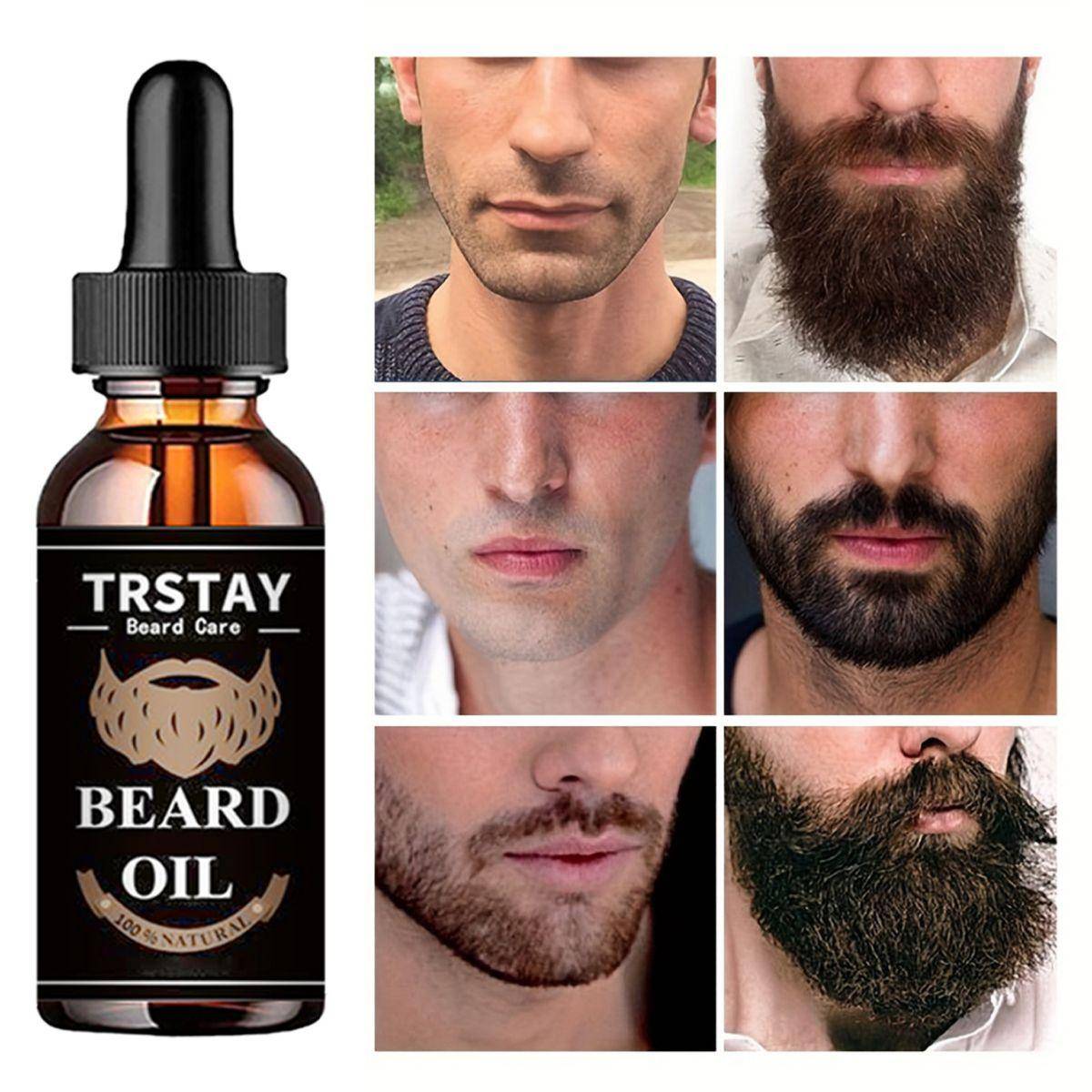 Beard Oil hårväxt skäggväxt hårolja för snabb hårväxt white
