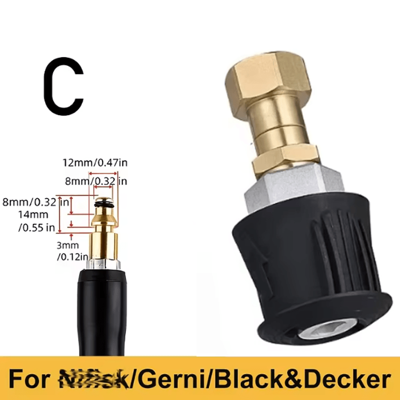 360° High-pressure Washer Rotary Joint, Anti- Swivel For Karcher -k7, Lavor, Parkside And More
