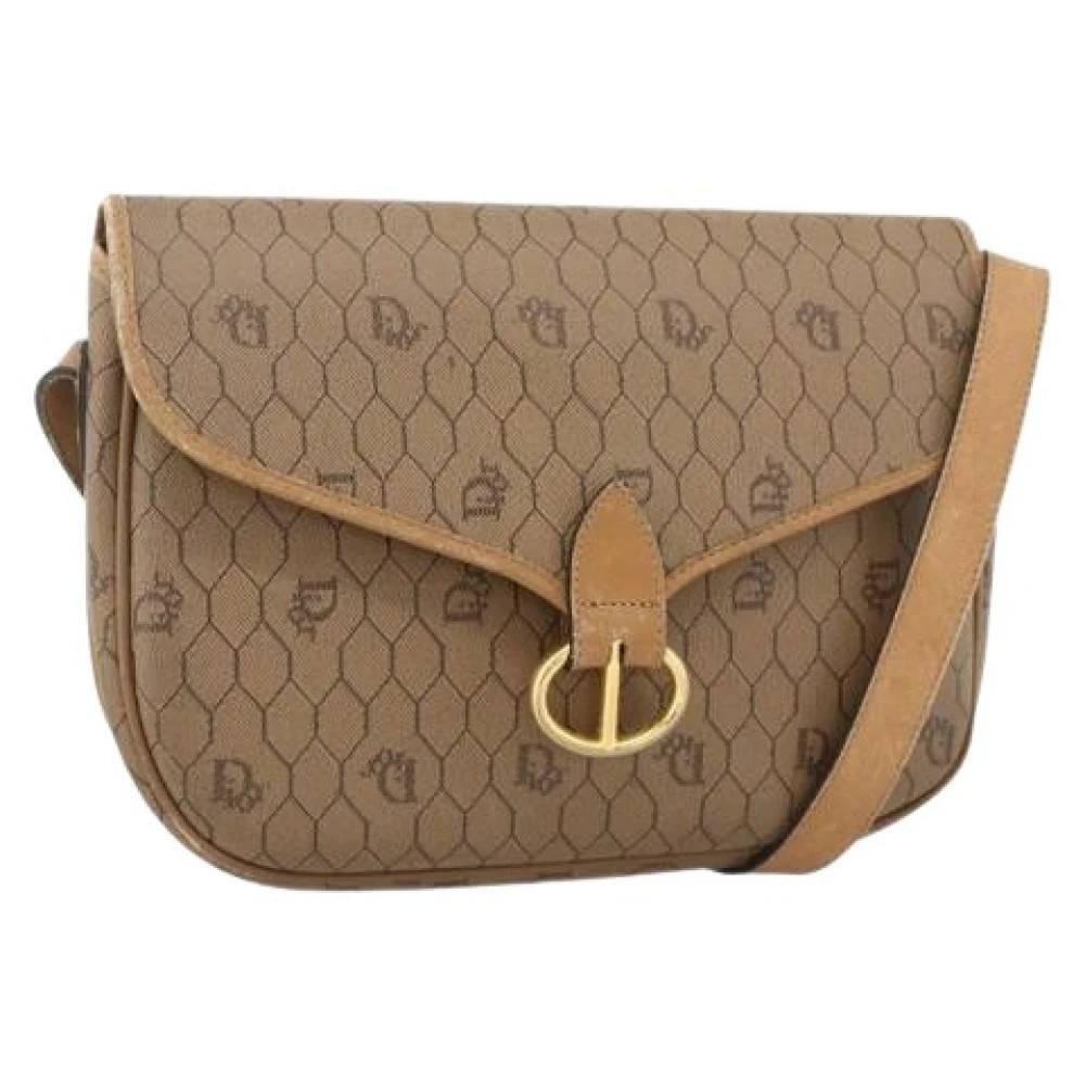 Dior Vintage Pre-owned Plastic Skuldertaske - Vintage - Dame - Beige - ONE SIZE - Uld