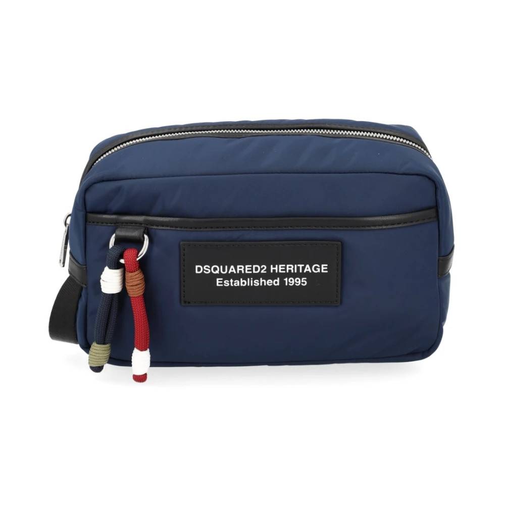 Dsquared2 Heritage Wash Bag - Tasker - unisex - Blå - ONE SIZE - Polyester