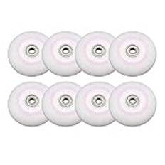 GYQTGBNH 90A upplyst 72 mm 76 mm 80 mm inline-skridskor med lager (8-pack), avsedd för utbyte av rullblad, inomhus/utomhus rullskridskor, rosa, 72 mm