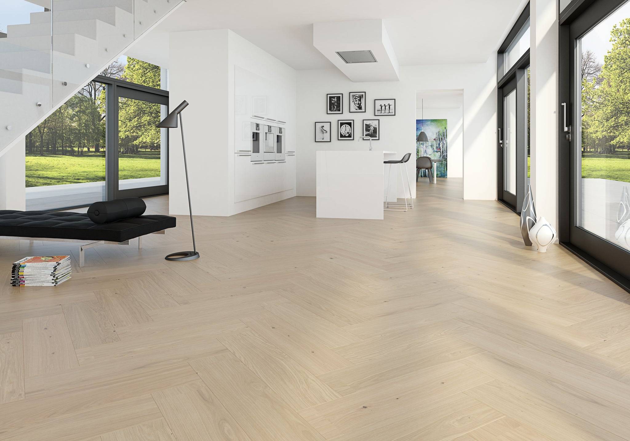 Moland - Moland Cambridge Living Stavparket Eg Hvidolie vareprøve - 14922663/14922663-2 - Gulve.