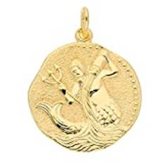 1001 JEWELS guld vattumannen stjärntecken hänge 8k 333 gult guld Ø 1,82 cm, Gult guld, Ingen ädelsten