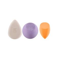 Real Techniques Pro-Glow Radiance Makeup & Cleansing Sponge Set, 3 Pieces