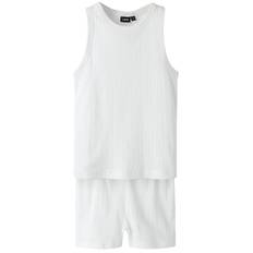 LMTD Nattøj - NlfNomina - Shorts/Undertrøje - Bright White - LMTD - 13-14 år (158-164) - Nattøj 2-delt