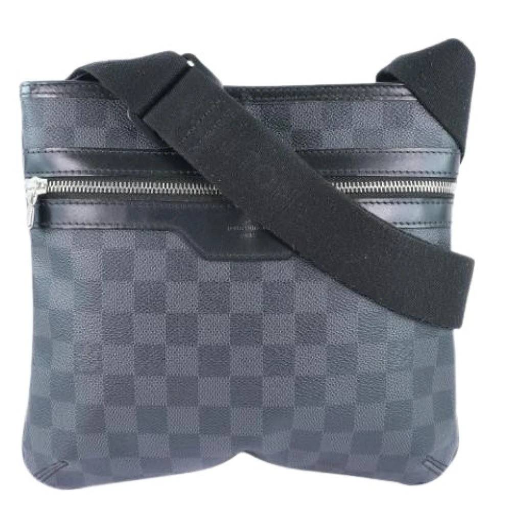 Louis Vuitton Vintage Pre-owned Thomas Damier Graphite Skuldertaske - Vintage - Herre - Grå - ONE SIZE - Uld