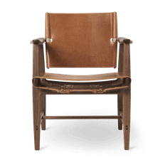 BM1106 | Huntsman Chair valnöt, olja, mässing, kärnläder cognac