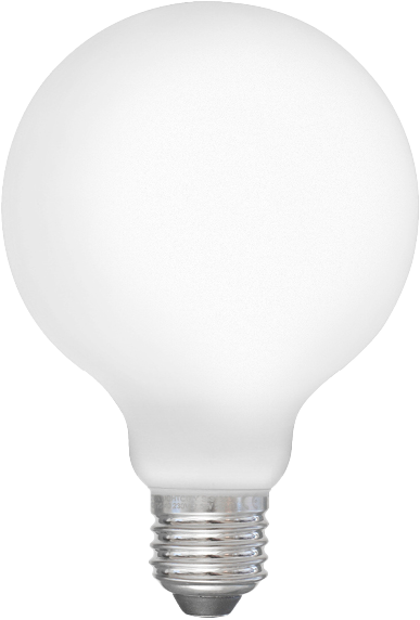 Nud white opal led lyskilde hvid ø95mm e27 25w dæmpbar 3000k 200lm