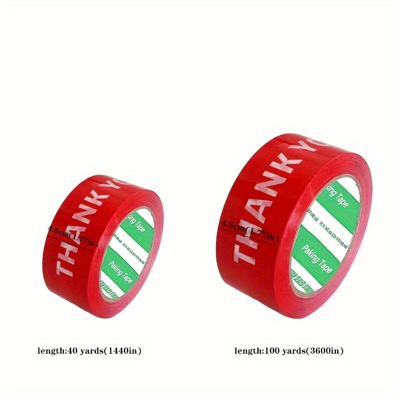 1 Roll "thank You" Printed Packing Tape - 1.77" X 40/ Yards, 2 Mil Thick, Odorless, Clear Polypropylene Shipping & Moving Tape For Boxes And Packaging, Packing Tape For Shipping