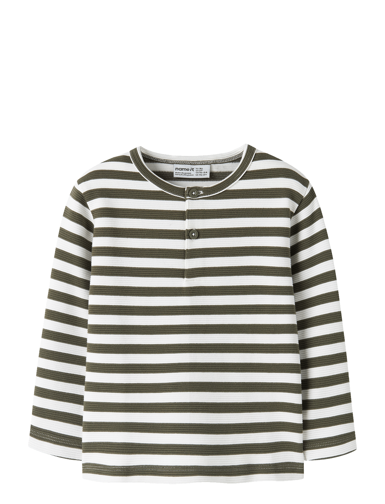 NAME IT Nmmniles Ls Nreg Grandad Top | Khaki green | 116