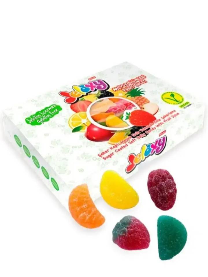 Geletinfri Vingummi Med Ægte Frugtjuice (Vegansk), Jelaxy 200g