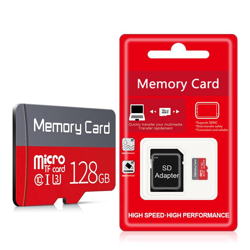 Mikrodriv 128GB TF Minneskort Klass 10 Hög Hastighet Micro SD-kort Flashkort Smart Card för Bilinspelare Telefonkamera