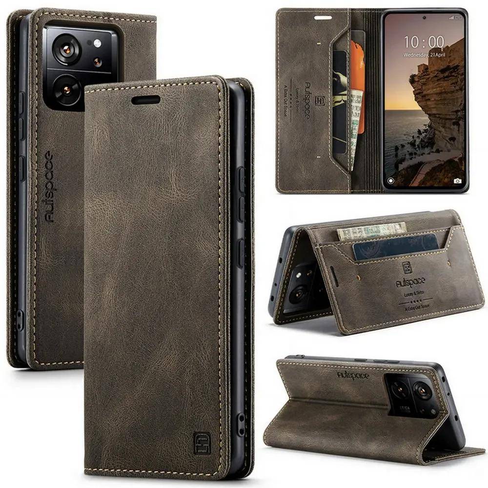 För Xiaomi 13T 14T Pro 14 5G Flipfodral RFID Läder Magnetiskt Etui För Redmi Note 13 14 Pro 12 13C Plånboksfodral Mi 14T 13T Funda