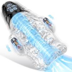 Schwarz Elektrischer Masturbator Cup, 9 Vibration mit 9 Saugmodi, Sex Spielzeug für die Männer, Masturbieren für Männer solo Taschenmuschi Blowjob Penis Masturbatoren mit Vagina Pussy, Sex Toy