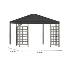 Brafab 1086-8 Paviljongtak 300x400 cm Svart