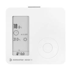 EUROSTER 4040TXC6 Funk Wandthermostat für Fußbodenheizungen | Kompatibel mit EUROSTER C6RX Regelklemmleiste - Weiß
