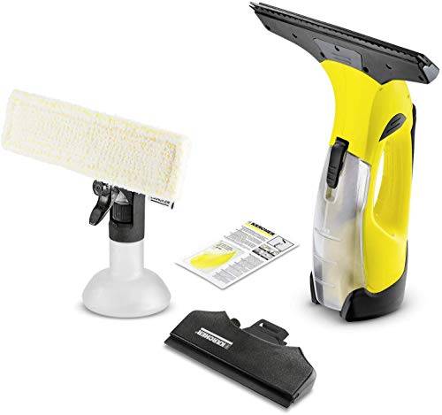 Kärcher fönstertvätt WV 5 Plus N (batteritid 35 min, löstagbart batteri, 2 sugmunstycken – smalt/brett, sprayflaska med mikrofiberöverdrag, Fönsterputs-medel koncentrat 20 ml)