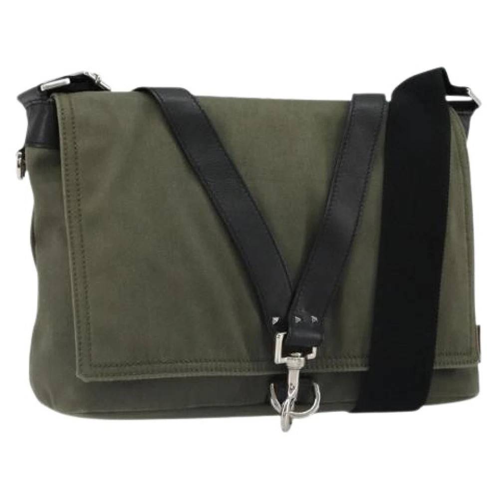 Valentino Vintage - Pre-owned Canvas Shoulder Bag Vintage - Dam - ONE Size - Läder